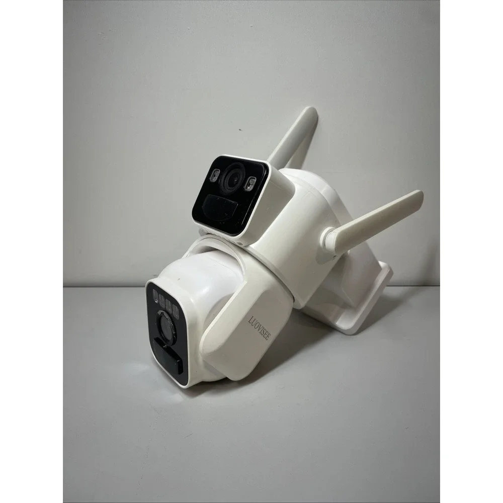 Luovisee 2K Solar Security Cameras Outdoor with 360 Dual Lens, 2.4/5G WiFi